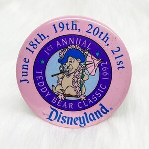 🔮 5/$25 Vintage Disney Disneyland 1st Annual‎ Teddy Bear Classic 1992 Pin